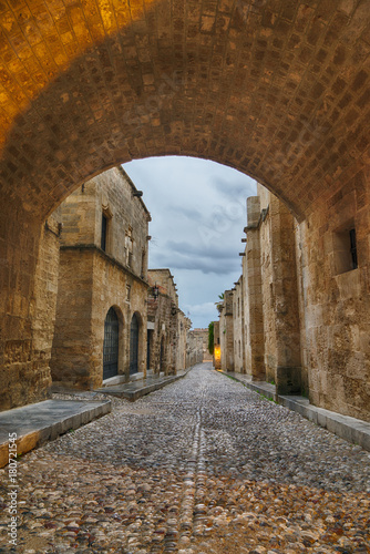 streets of the Knights in the old town of Rhodes