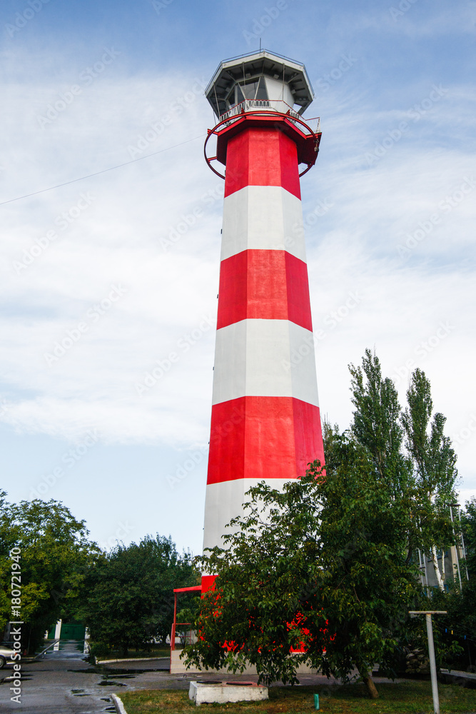 Upper lighthouse in the center of the city Berdiansk
