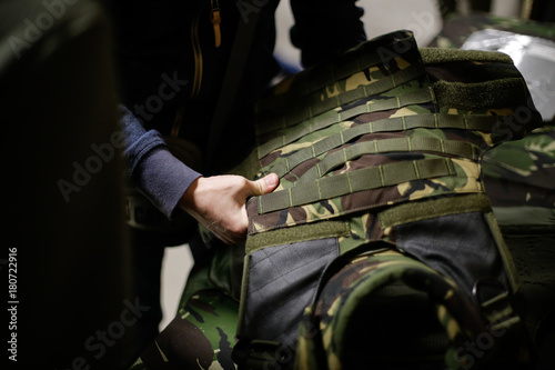 Bild auf Leinwand Bulletproof military vest