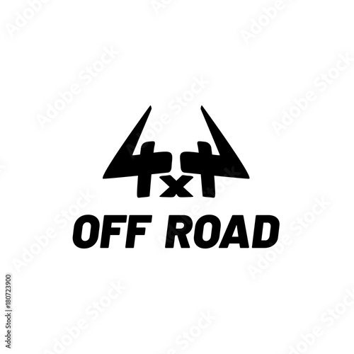 4x4 off-road emblem. Logo vector