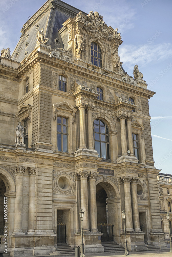 facade of the Louvre in Paris