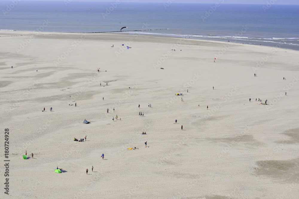 View at the beach from the lighthouse at Texel, The Netherlands View at the beach from the lighthouse at Texel, The Netherlands
