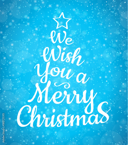 Merry Christmas - text with decoration. Vector.