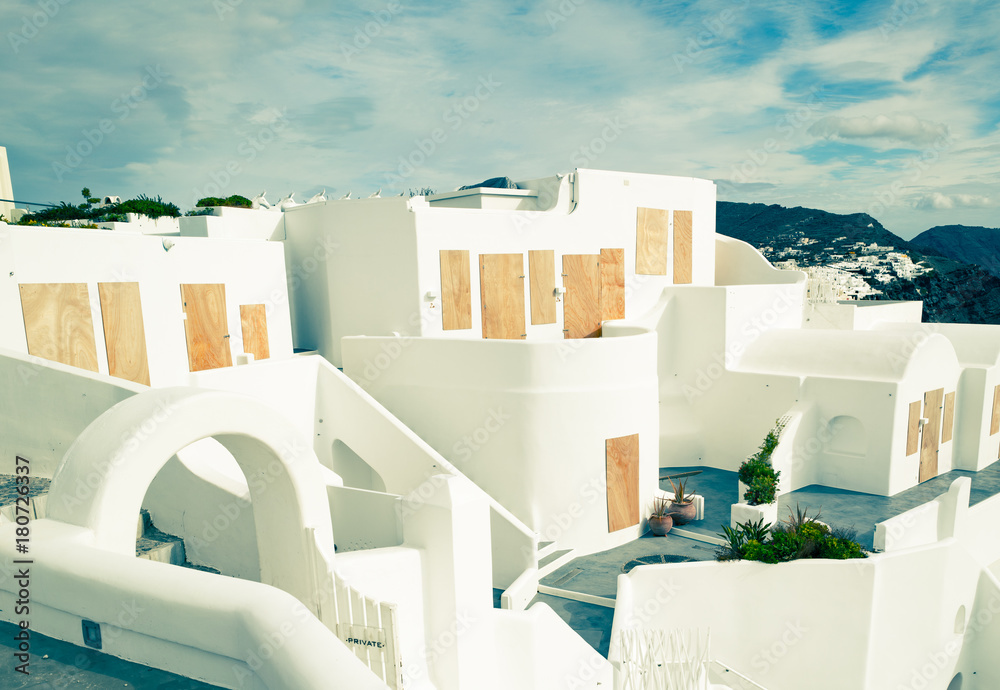 Naklejka premium Architecture in town Oia. Santorini Greece