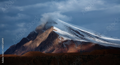 Kunlun Mountains on both sides