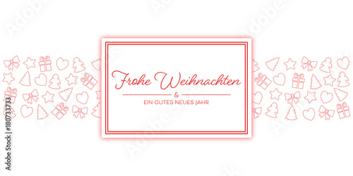 Frohe Weihnachten - Grußkarte (Rot)