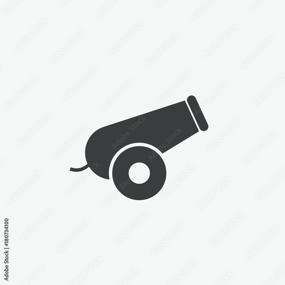 Cannon Weapon Vector Icon