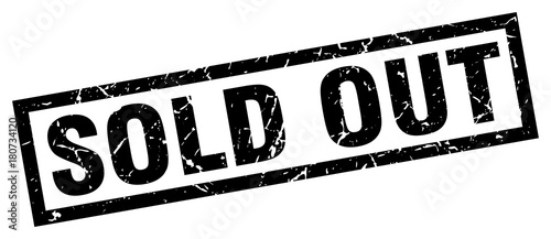 square grunge black sold out stamp