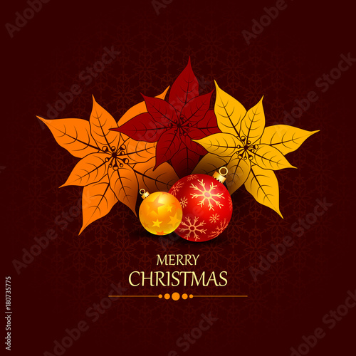 Decoration for Happy New Year and Merry Christmas greeting photo