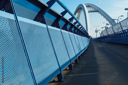 Walkway apollo bridge in Bratislava photo