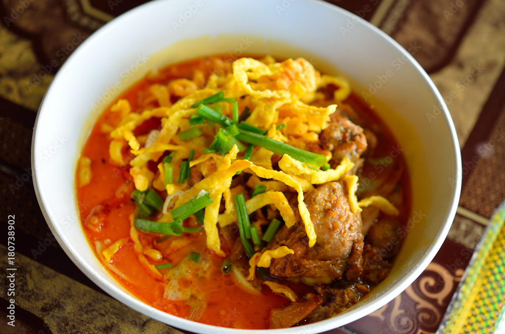 Northern Style Curried Noodle Soup with Chicken Northern Style Curried Noodle Soup with Chicken