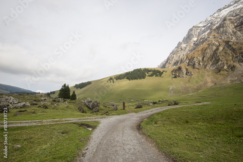 Beautiful view of valley mountain Saentis, Switzerland