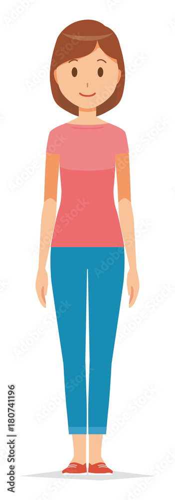 Illustration of mom wearing short-sleeved clothes