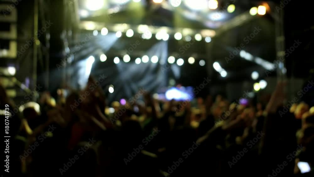 Crowd Partying At Live Music Concert Slow Motion Crowd Partying At Live Music Concert Slow Motion