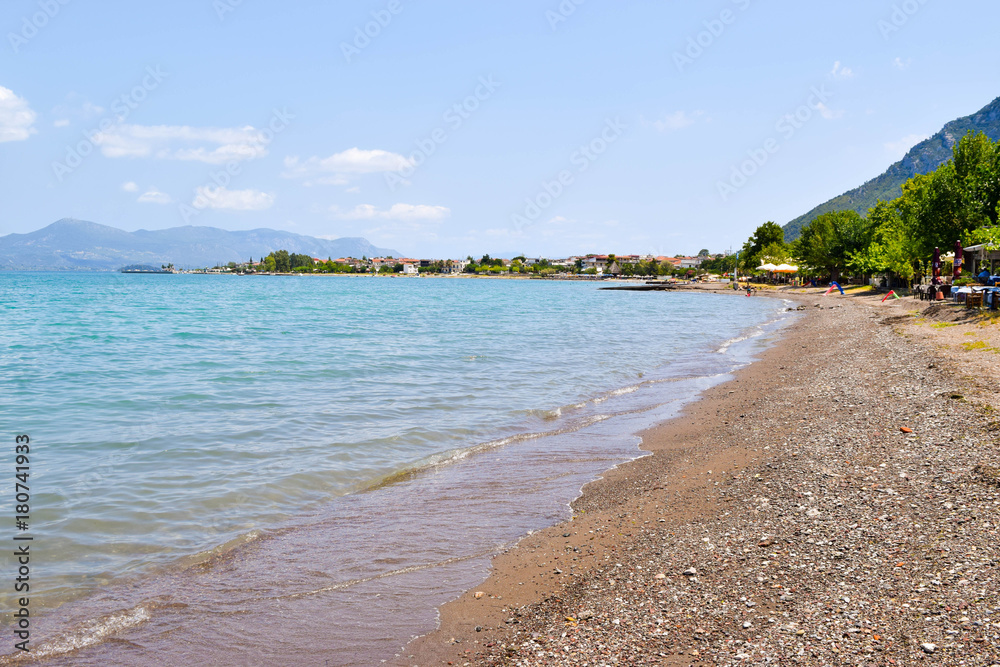 Fototapeta premium Beach in Kamena Vourla, Greece.