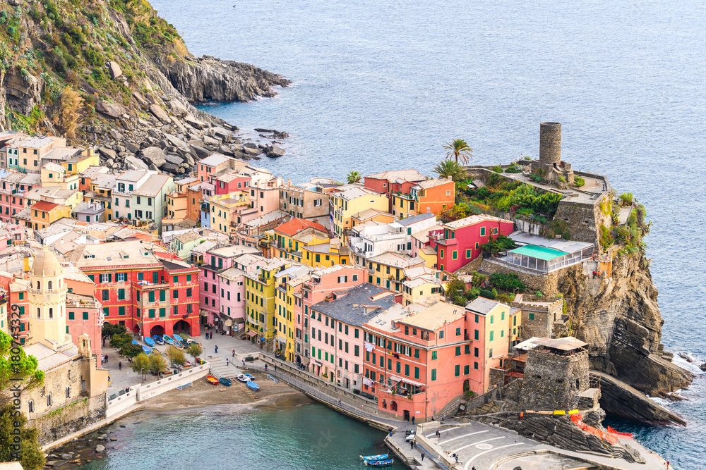 beautiful town of vernazza, italy