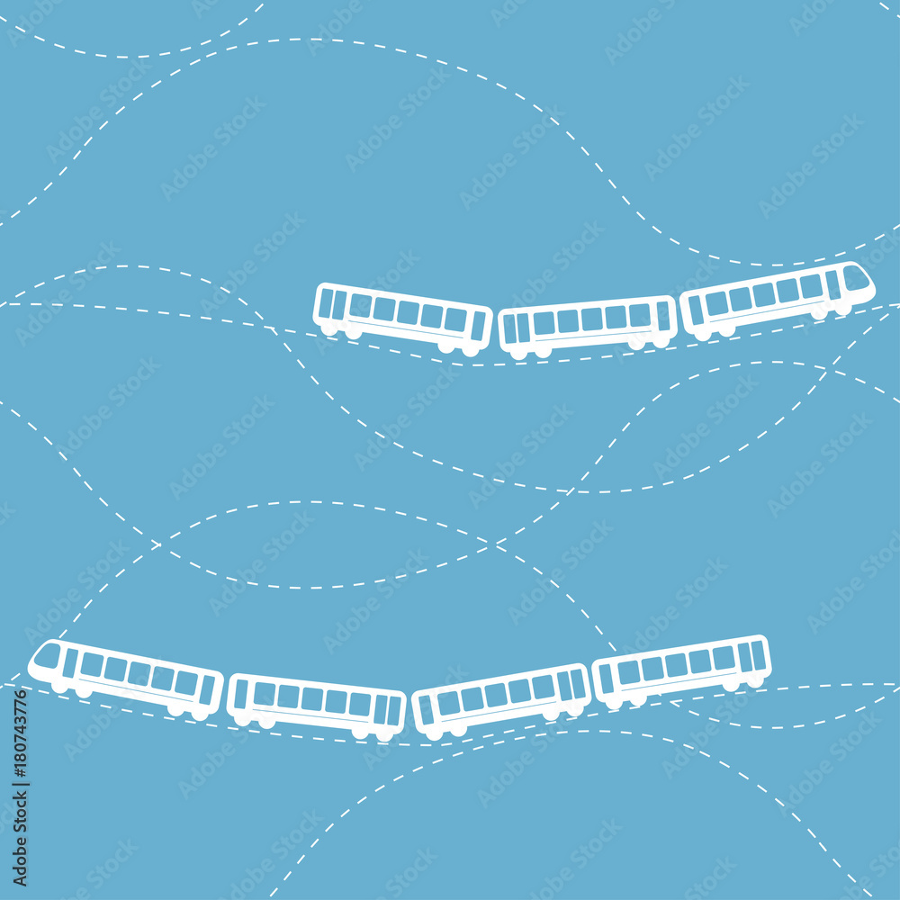Seamless pattern with train