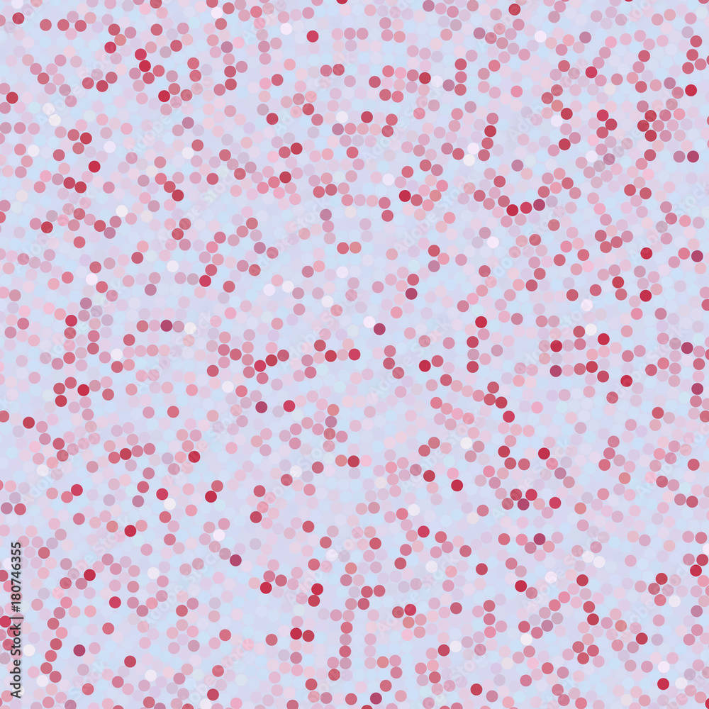Simple background consisting of small pink, blue, white circles, vector illustration