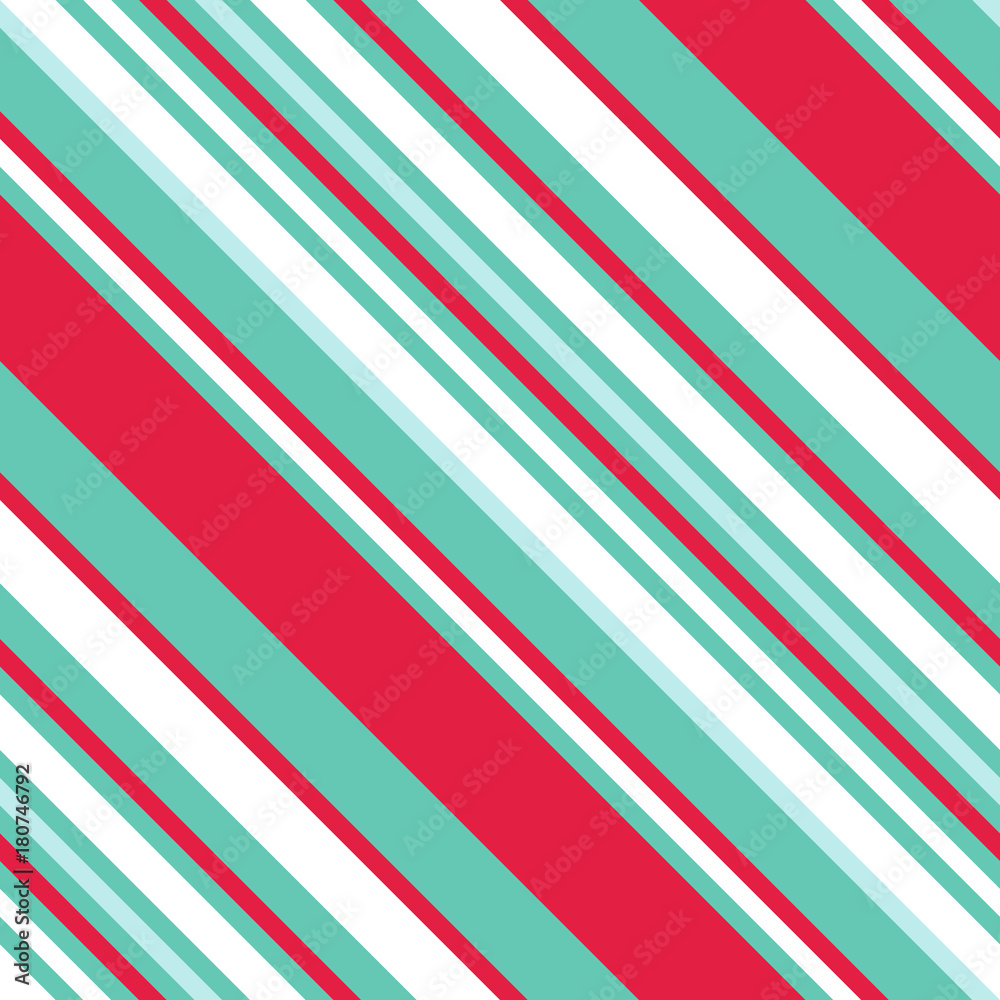 Obraz premium Christmas Diagonal Striped Seamless Pattern