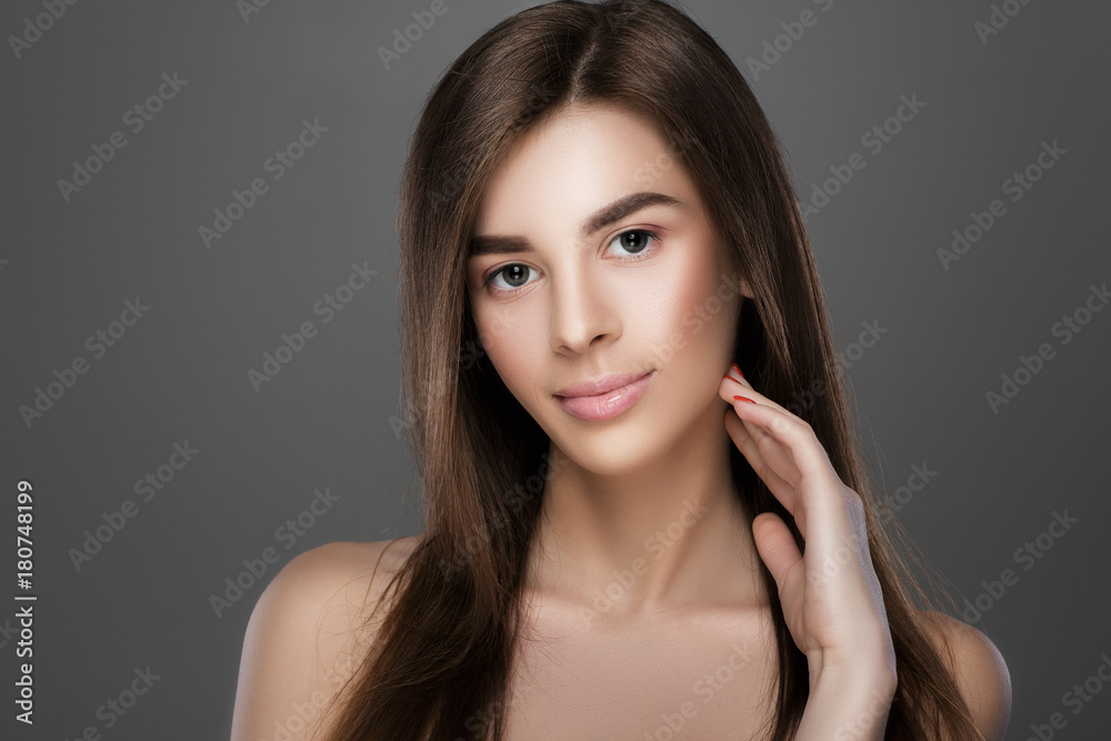 woman with perfect skin and natural make-up woman with perfect skin and natural make-up
