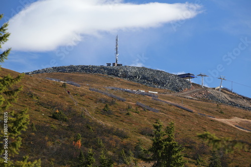 View on the peak of the mountain Hovaerken in Sweden photo