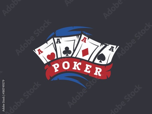 Modern vector professional logo emblem poker game