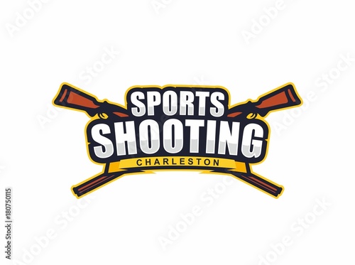 Modern vector professional logo emblem sports shooting