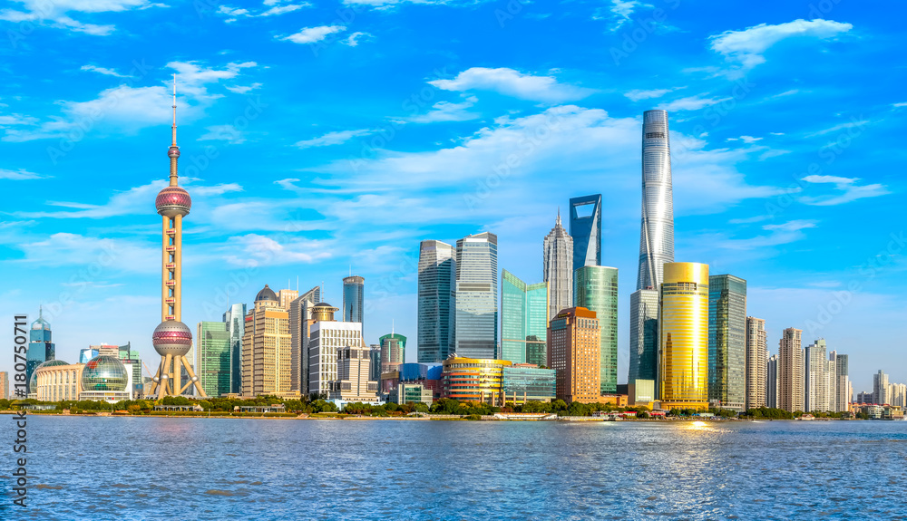 Obraz premium Shanghai Lujiazui panoramic view