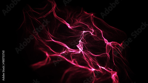 Red abstract digital particles on black background with dots. High Definition abstract CGI motion backgrounds ideal for editing, led backdrops or broadcasting.