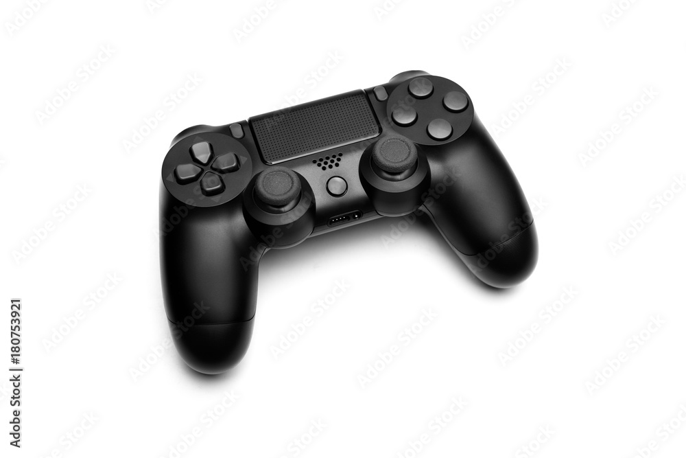 Joystick on white background, isolated close-up Joystick on white background, isolated close-up