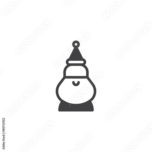 Santa claus head icon vector, filled flat sign, solid pictogram isolated on white. Symbol, logo illustration.
