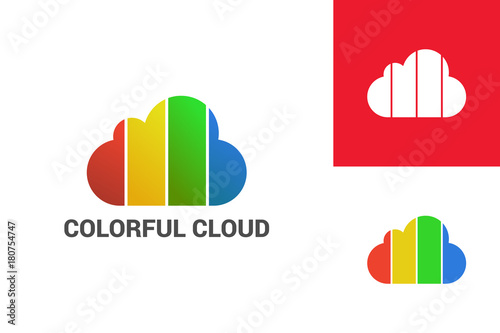 Colorful CloudLogo Template Design photo