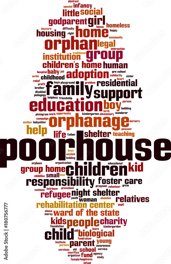 Obraz premium Poorhouse word cloud
