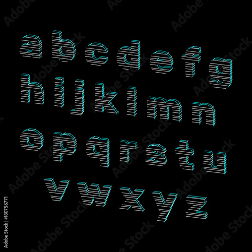 Alphabet letters of lines. ...