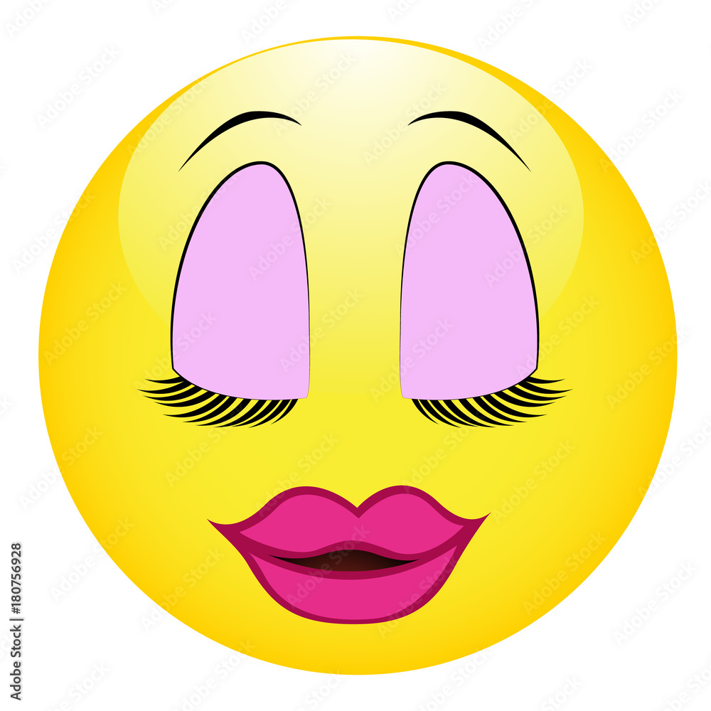 Obraz premium yellow round smiley, vector eps10