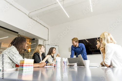 Business people discussing ...