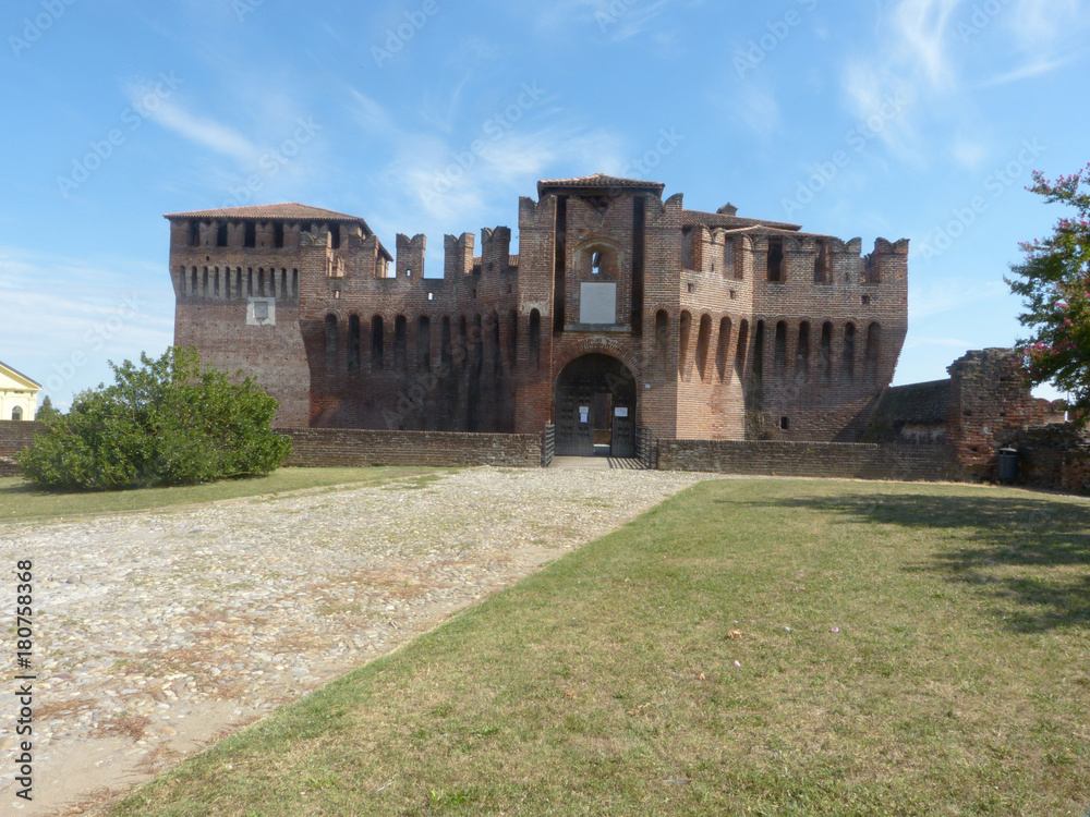 The entrance to the medieval castle of Soncino - Cremona - Italy