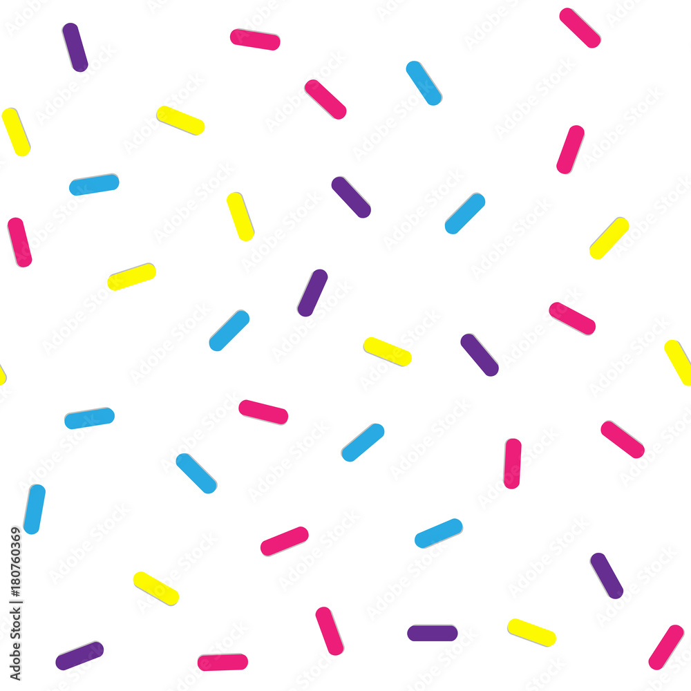 Festival seamless pattern with confetti or donut's glaze, sprinkles. Repeating background, vector illustration Festival seamless pattern with confetti or donut's glaze, sprinkles. Repeating background, vector illustration