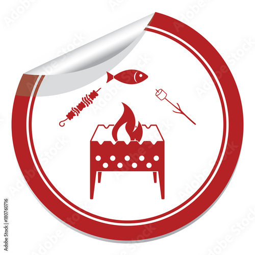 Grilled fish, zephyr and  kebab icon