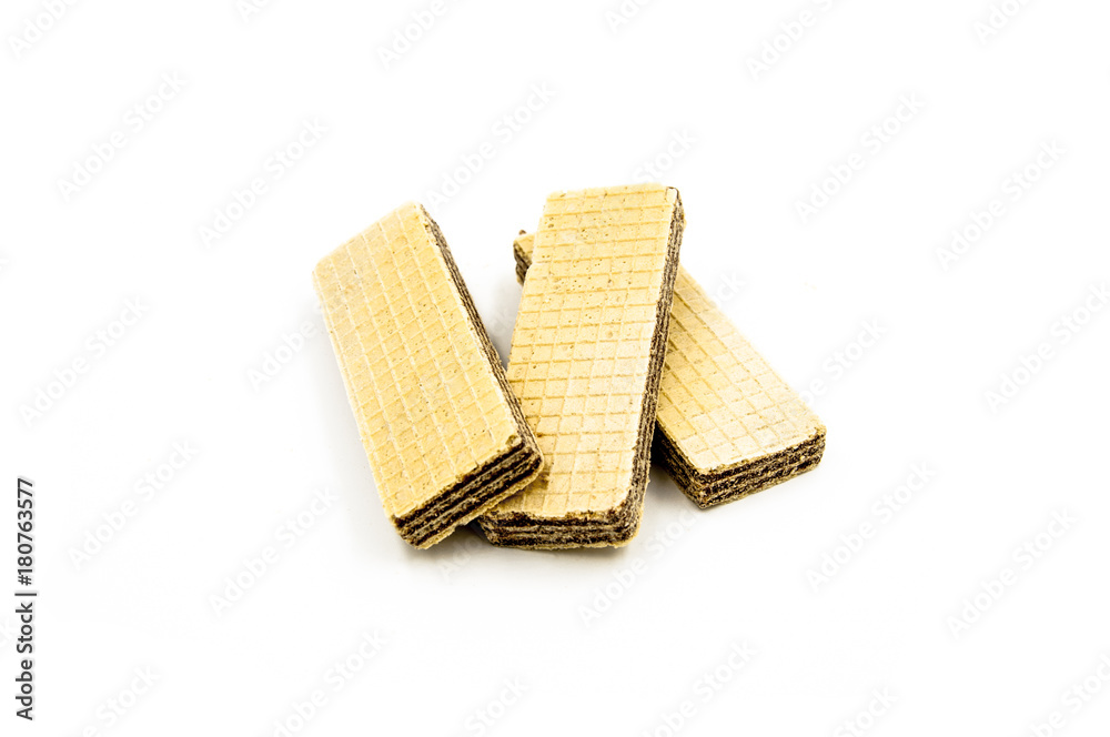 Waffles isolated on white background Waffles isolated on white background