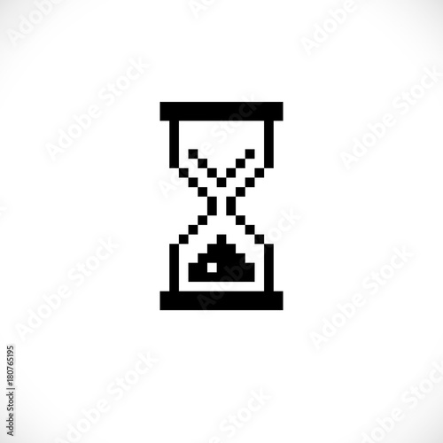 Old style pixel computer mouse cursor sand clock