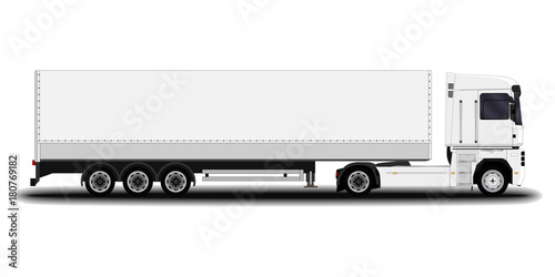 realistic truck. side view.