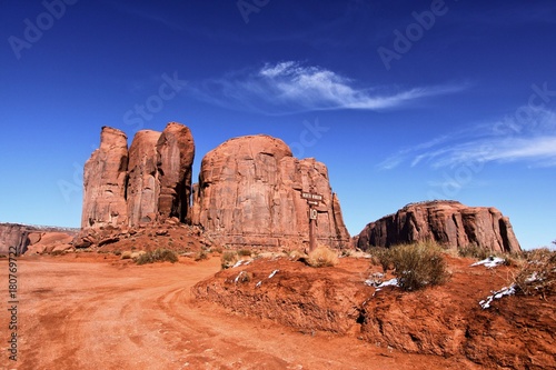 Rock formation in the Monument Valley