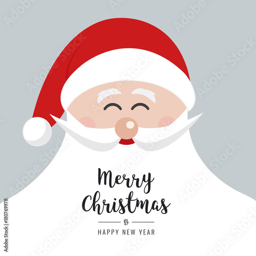 santa claus face smile big ...