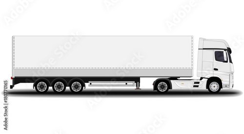 realistic truck. side view.