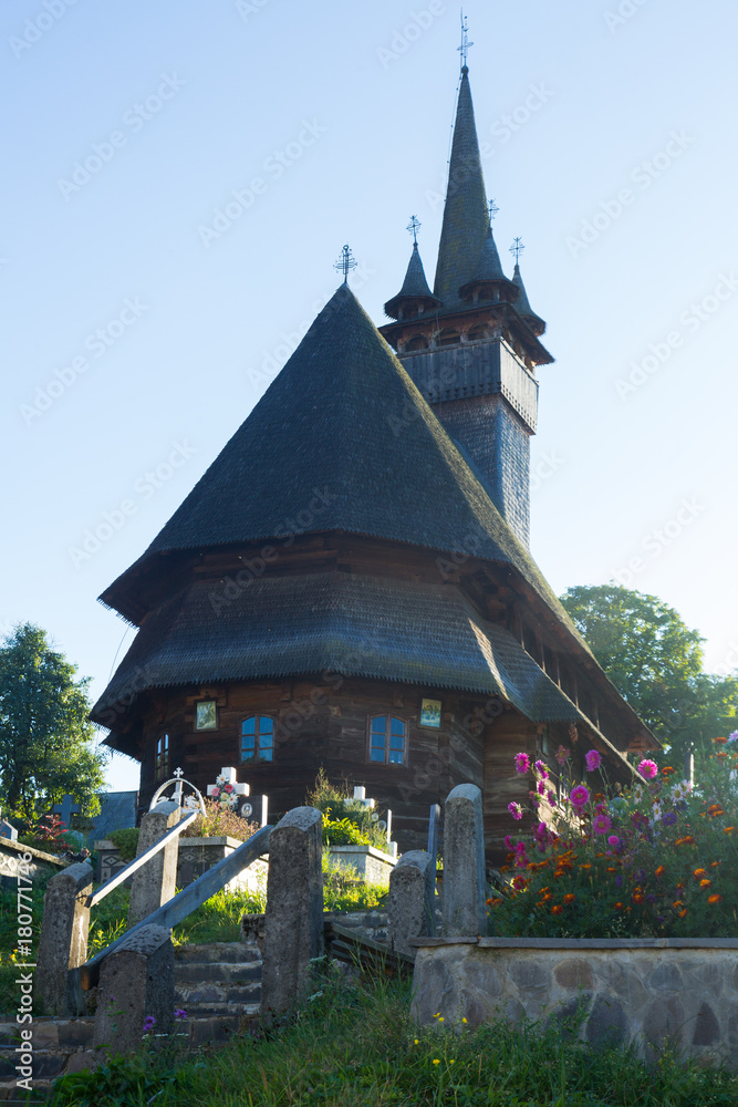 Image of wooden Biserica Sf. Nicolae in Maramures
