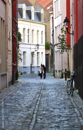 Romantic couple in alley
