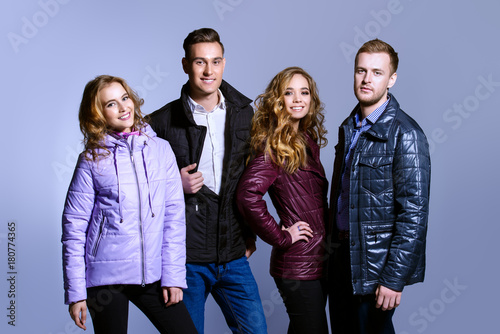 couples in winter clothes