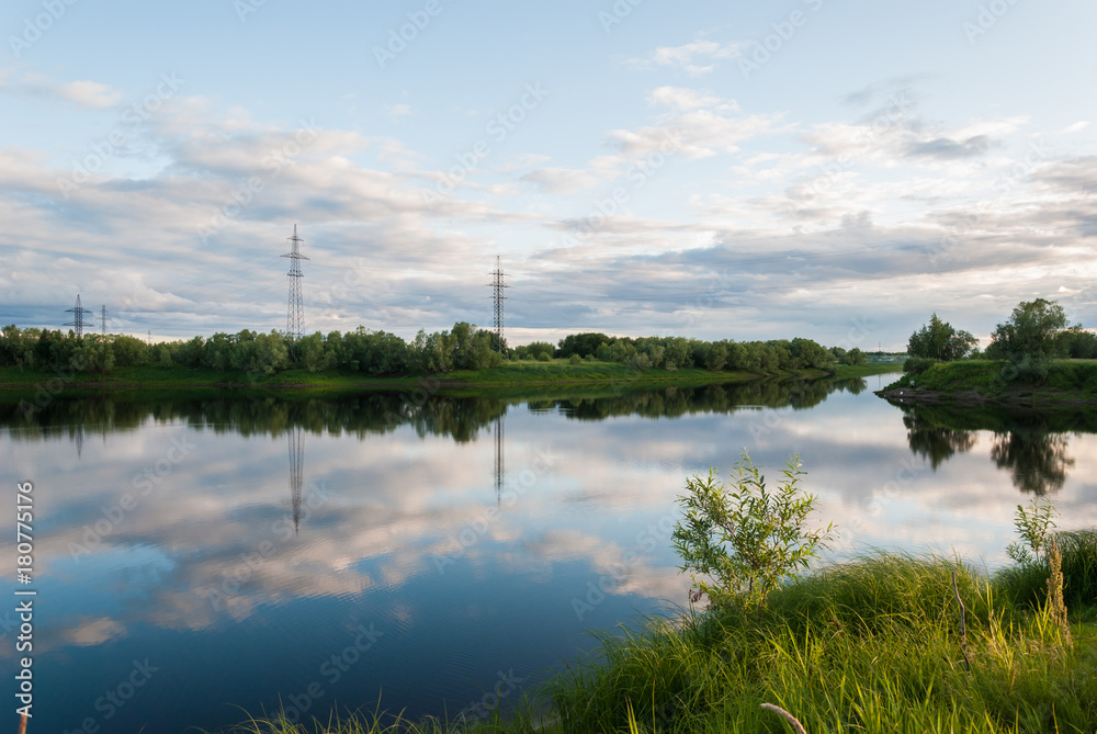 Obraz premium Duct Langepas a tributary of the Ob river