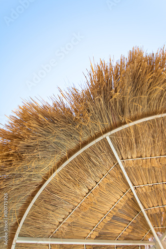 Obraz na płótnie Thatch roof background, hay or dry grass background. w salonie